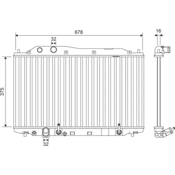 Chladič motoru Chladič, chlazení motoru, , 19010RNAA51, 19010RNCT51, 19010RRH901, VALEO, 701135