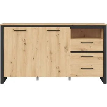 Pohovka DODSON KOM2D3S dub artisan/černá ***doprodáno / 2BAL /