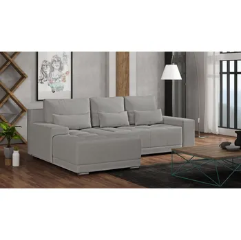 Sedací souprava Falco Rohová sedací souprava Lacom UNI, rozkládací s úložným prostorem, světle šedá Vardo 06