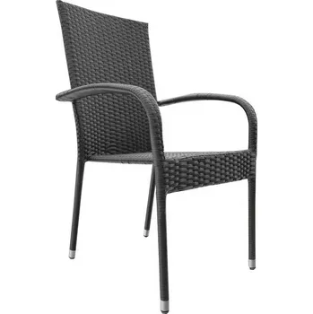 Zahradní ratanové křeslo ESSEN antracit
