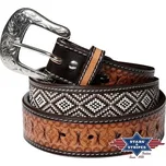 zdobený kožený opasek WG-313 Délka (cm): 106