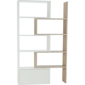 regál Multifunkční regál ASTA, bílá/dub sonoma