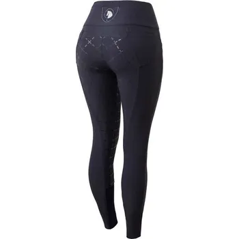 Jezdecké kalhoty Dámské rajtky Horze Desiree - se silikonovým sedem, 40 - Tmavě modrá