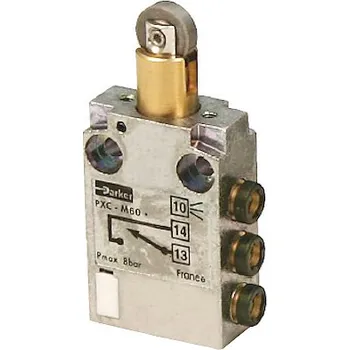 Instalatérský materiál Pneumatický ventil ovládaný kovovým pístem s pružinou uvnitř pro koncový spínač Parker PXC-M601A102