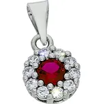 Goldstore Zlatý přívěs s rubínem a zirkony Váha: 1.10 g