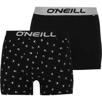 Boxerky Pánské boxerky O'Neill LOGO PLAIN 2-PACK M Černá, Tmavě šedá