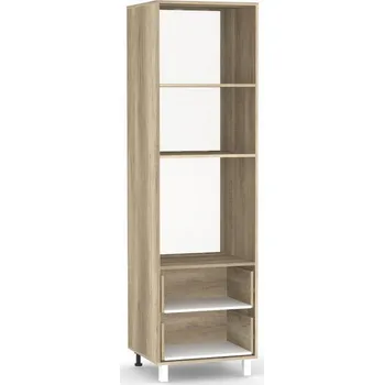 Šatní skříň Vysoká skříň REA ALFA KSZ-60-200 pro vestavnou pečící a milrovlnnou troubu, DUB CANYON