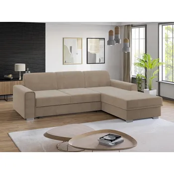 Sedací souprava Falco Rohová sedací souprava LUBOR rozkládací s úložným prostorem, pravá, béžová Enjoy 2