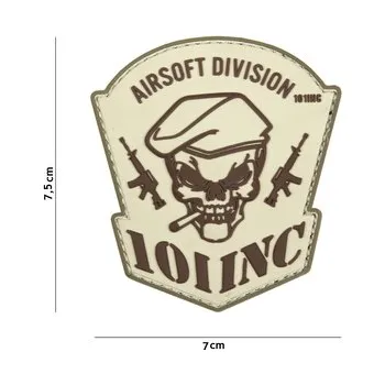 Nášivka Gumová nášivka 101 Inc Airsoft Division - béžová