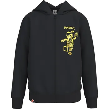 Chlapecké oblečení Chlapecká mikina LEGO® kidswear CARDIGAN W. HOOD 116 Černá, Žlutá