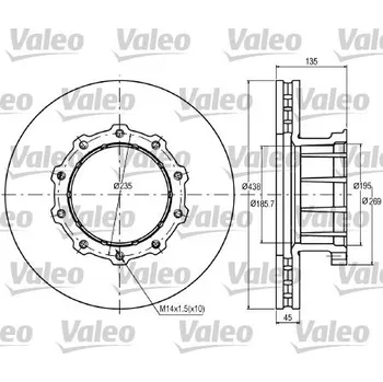Brzdový kotouč Brzdový kotouč, , VALEO, 187053