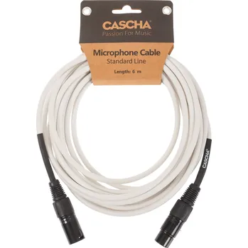 Audio kabel Cascha Standard Line Mic Cable White 6m + prodloužená záruka 3 roky