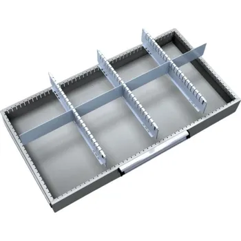 Dílenský stůl Alfa 3 Sada dělících organizérů do zásuvek skříní MECHANIC, 8 polí