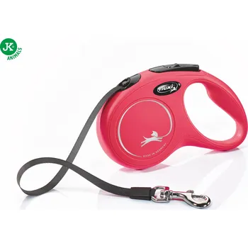 Vodítko pro psa flexi New Classic Tape (pásek), velikost S, červená