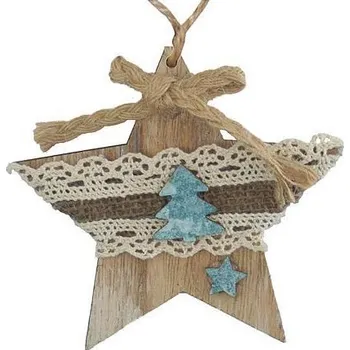 Vánoční ozdoba Ozdoba MagicHome Vianoce, Hviezdička, závesná, bal. 5 ks, 10 cm