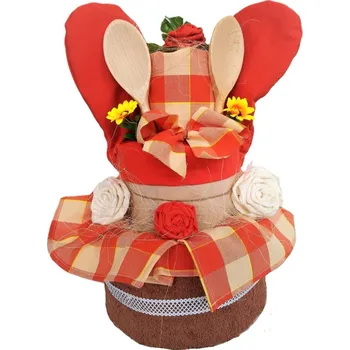 Bytová dekorace Veratex Textilní kuchyňský dort dvoupatrový 43