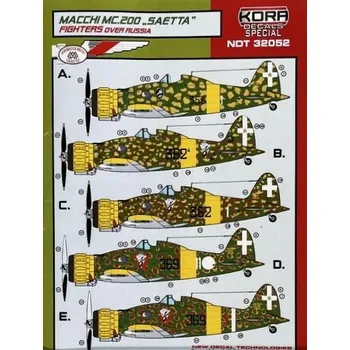 Plastikový model KORA Models 1/32 Decals MC.200 Saetta Figters over Russia