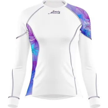 Dámské funkční triko dlouhý rukáv PURPLE bílá Bamboo Ultra