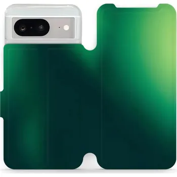 Pouzdro na mobilní telefon Flipové pouzdro Mobiwear - Google Pixel 8 - VP61S Zelený odstín (Knížkové flip pouzdro, obal, kryt na mobil Google Pixel 8 - VP61S Zelený odstín, materiál Umělá kůže + TPU - ochrana 360°, stojánek, silikonová vanička, magnetické zavírání)