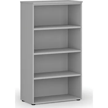 Policová skříň B2B Partner Kancelářský regál PRIMO GRAY, 800 x 420 x 1434 mm, šedá