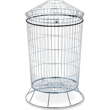 Venkovní odpadkový koš Wanzl Drátěný kovový odpadkový koš 175 L