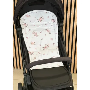 Podložka do sportovního kočárku - kytičky s pudrovou vaflí