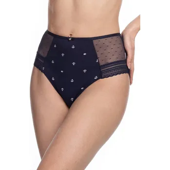 Dámské oblečení Dámské kalhotky MIDI L-1455MD tmavě modrá S