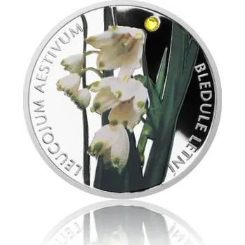 2014 - Stříbrná mince 1 NZD Bledule letní kolorováno