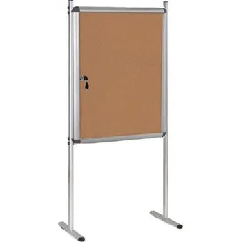 B2B Partner Vnitřní vitrína na stojanu, 720 x 980 mm, korková, jednostranná