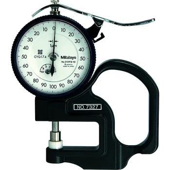 Číselníkový tloušťkoměr s talířkovými měřicími doteky Mitutoyo 0-20 mm