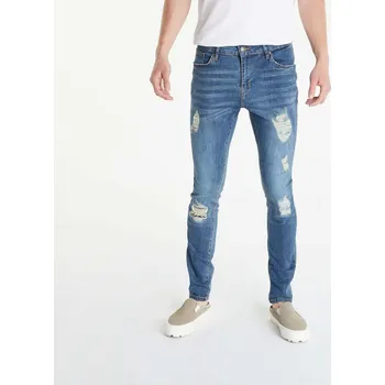 Pánské džíny Džíny Urban Classics Heavy Destroyed Washed Blue W29/L32