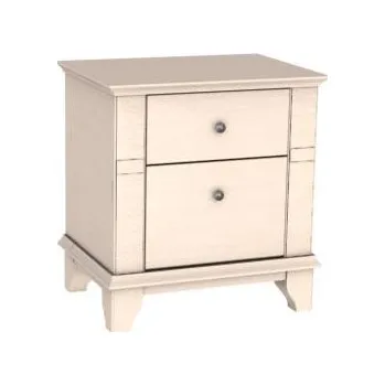 Noční stolek Jitona Georgia Noční stolek, 2 zásuvky borovice bílá