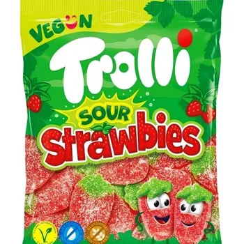 Bonbon Trolli Sour Strawbies 175 g