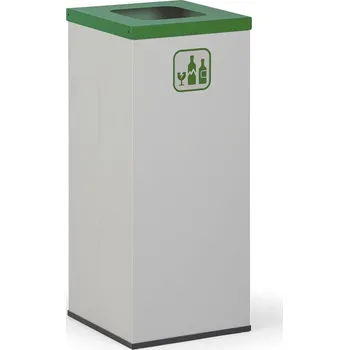 Odpadkový koš Alfa 3 Koš na tříděný odpad 50 L, bez vnitřní nádoby, šedý/zelený
