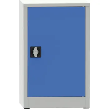 Policová skříň Kovona Dílenská policová skříň na nářadí KOVONA, 1 police, svařovaná, 508 x 500 x 800 mm, šedá / modrá