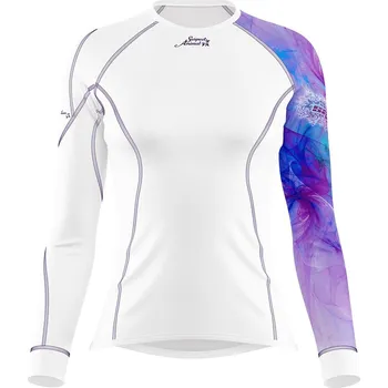 Dámské funkční triko s dlouhým rukávem PURPLE bílá Bamboo Thermo - Fialová / L