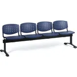 Antares Plastová lavice do čekáren TONY, 4 místa, modrá