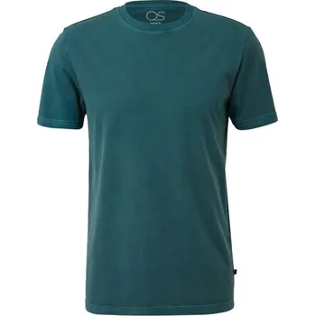 Pánské tričko s.Oliver Q/S T-SHIRT M Tmavě zelená