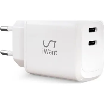 Powerbanka iWant Duo USB-C Charger 45W bílá Bílá