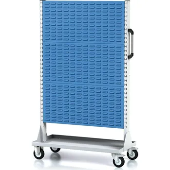 Dílenský regál Alfa 3 Mobilní stojan s panely na boxy, vysoký, 6 panelů, 1015 x 500 x 1686 mm
