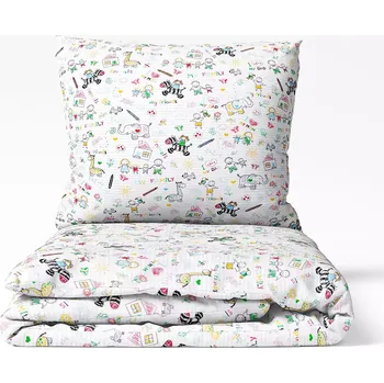 Povlečení Dětské bavlněné povlečení - omalovánky - do postýlky 90x140+40x60