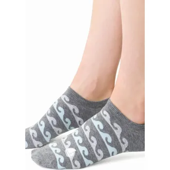 Pánské ponožky DÁMSKÉ NÁMOŘNÍ NOHY 117 MELANŽOVĚ ŠEDÁ 38-40