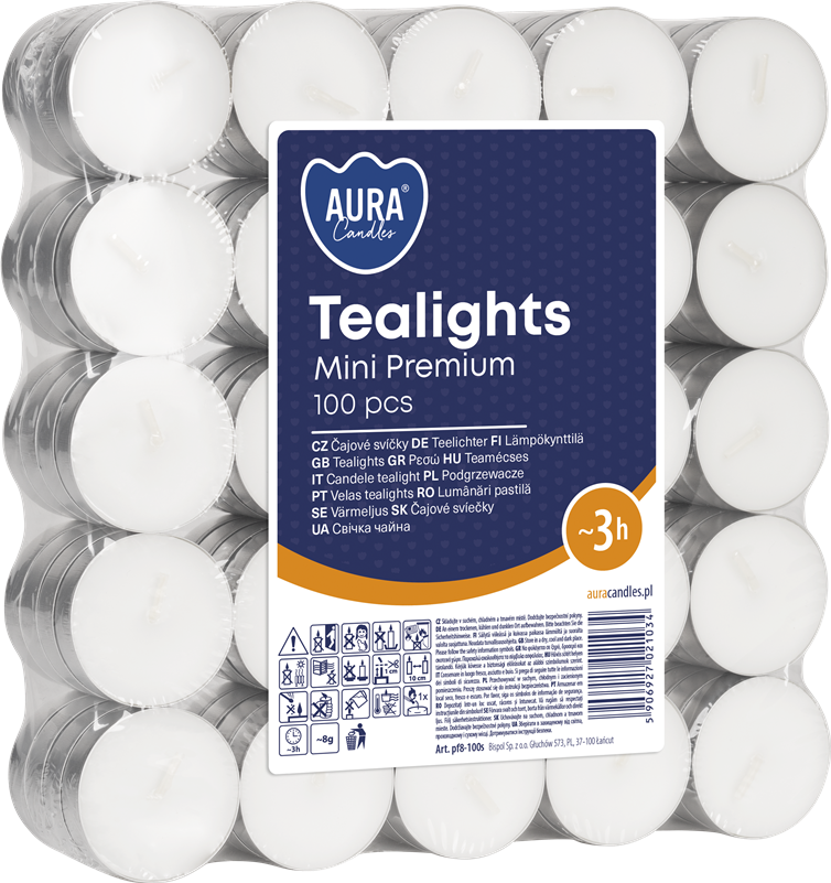 MINI čajová svíčka 100ks