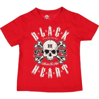 Pánské tričko tričko street dětské - BULLET RED - BLACK HEART - 17581 - XXL