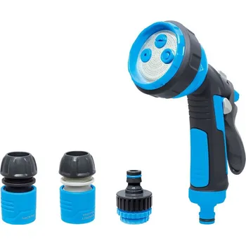 Hadicová spojka Sada zavlažovacia AQUACRAFT® 770531, Classic, záhradná, pištoľ X4 vzory, spojka 1/2", STOP, adaptér