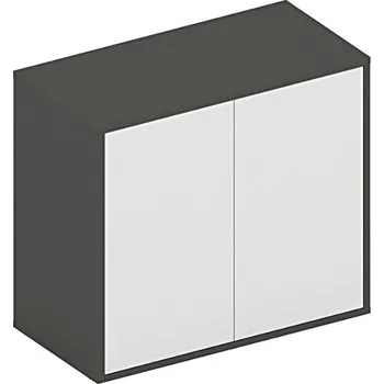 Policová skříň B2B Partner Skříň nízká s dveřmi FUTURE, 800 x 400 x 710, grafit