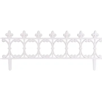 Plot Ohrada Gardens F755, 87x34 cm, plastová, biela, mini dekoračný plot, bal. 4 ks