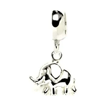 Přívěsek Stříbrný přívěsek korálek slon - P773/kor (Stříbrný korálek - přívěsek se slonem)