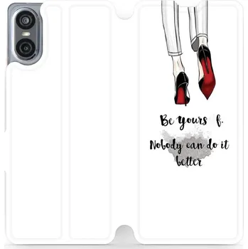 Pouzdro na mobilní telefon Flipové pouzdro Mobiwear - Sony Xperia 10 VI - M046P Be yourself (Knížkové flip pouzdro, obal, kryt na mobil Sony Xperia 10 VI - M046P Be yourself, materiál Umělá kůže + TPU - ochrana 360°, stojánek, silikonová vanička, magnetické zavírání)
