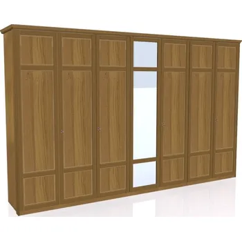 Šatní skříň Jitona Piano šatní skříň, 7 dveří, 1 zrcadlo